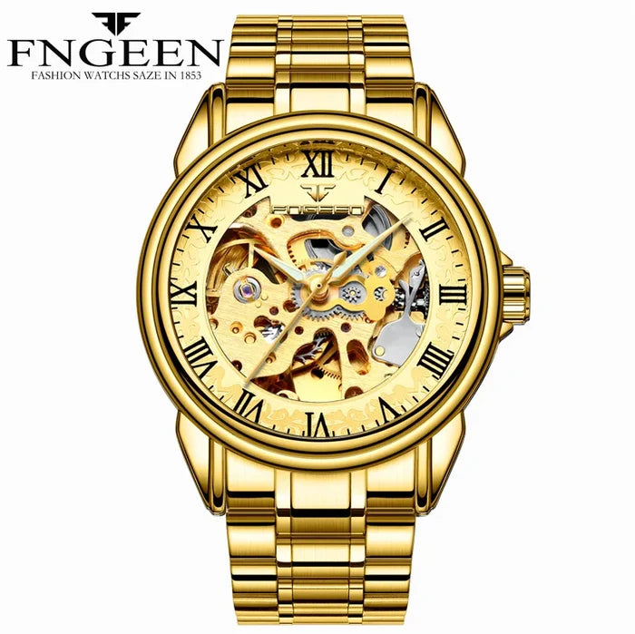 Luxury Sapphire Skeleton Automatic Watch