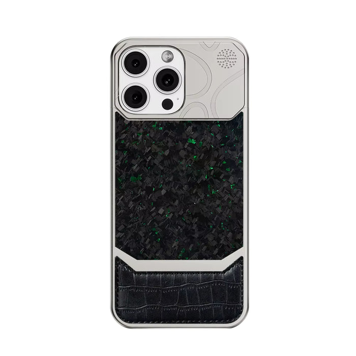 Luxury Satin Stitching Crocodile Pattern Aromatherapy Phone Case – Elegant Leather Protective Cover for iPhone