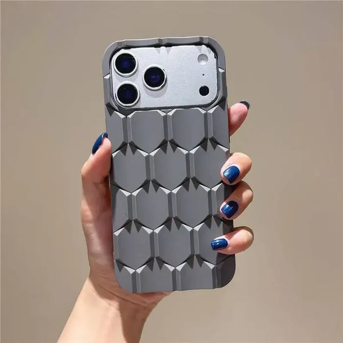 Luxury Silicone Honeycomb Phone Case Shockproof Protective Cover for
