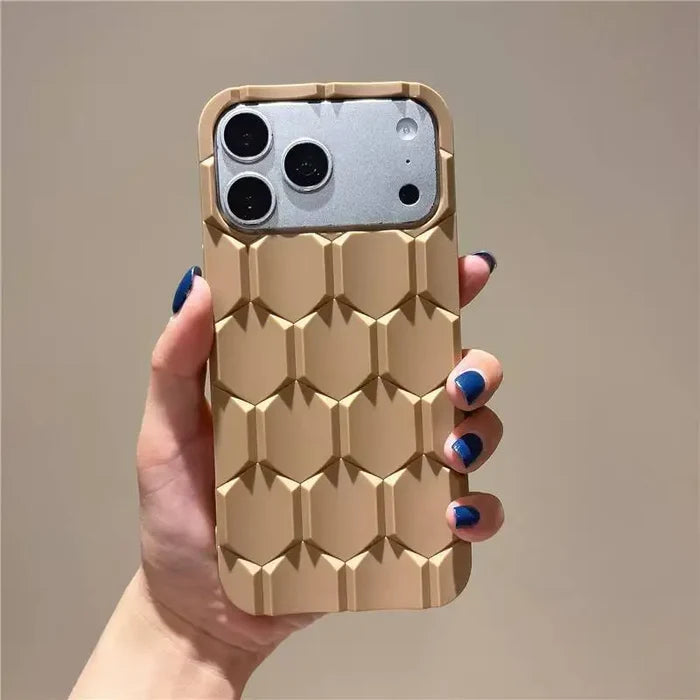 Luxury Silicone Honeycomb Phone Case Shockproof Protective Cover for