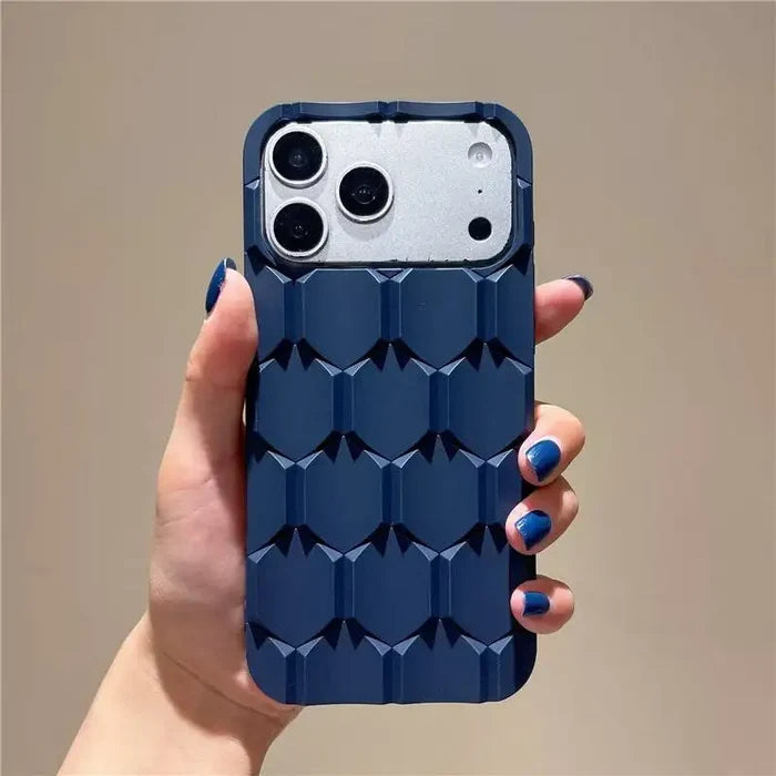 Luxury Silicone Honeycomb Phone Case Shockproof Protective Cover for