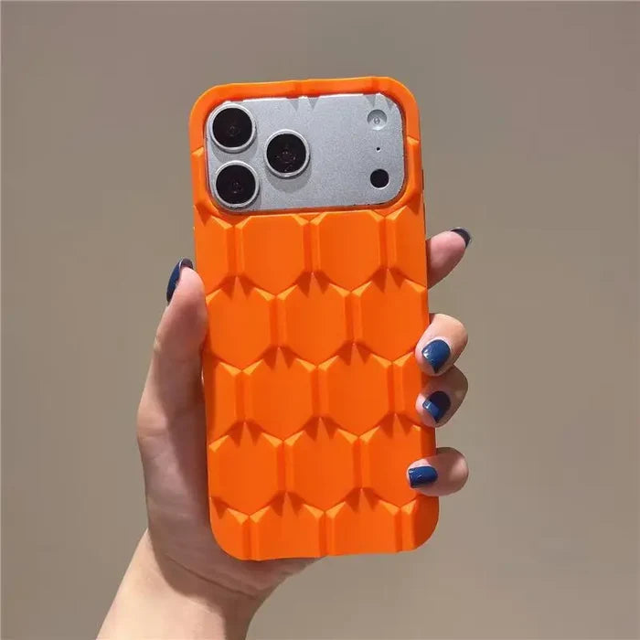 Luxury Silicone Honeycomb Phone Case Shockproof Protective Cover for
