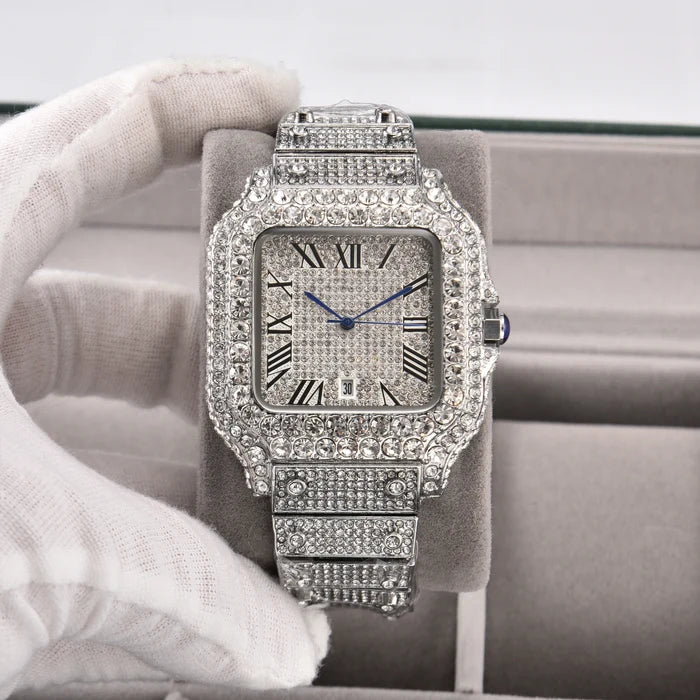 Luxury Square Diamond Watches for Men
