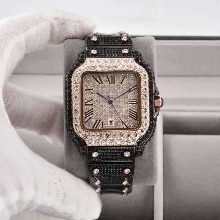 Luxury Square Diamond Watches for Men