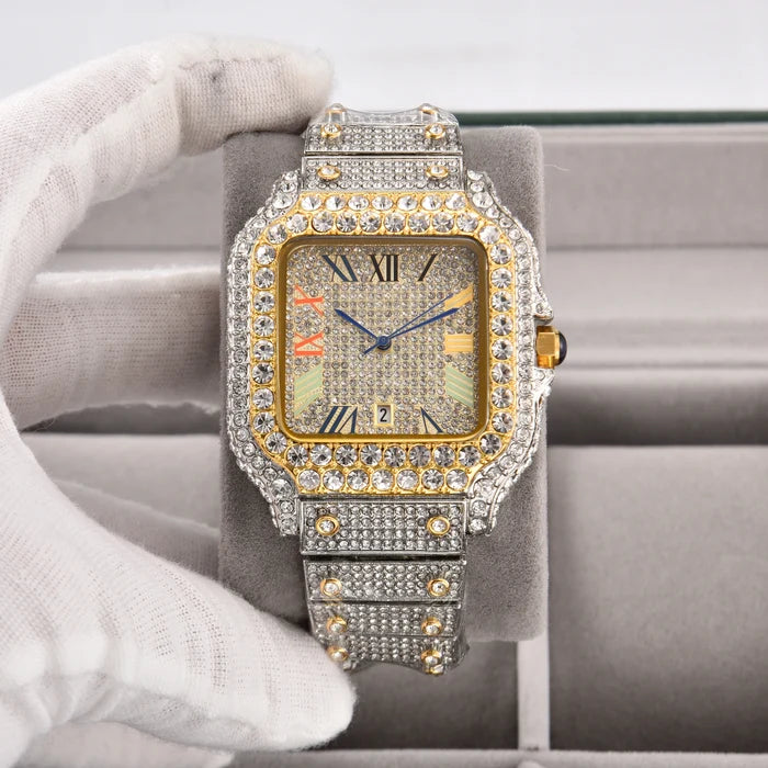 Luxury Square Diamond Watches for Men