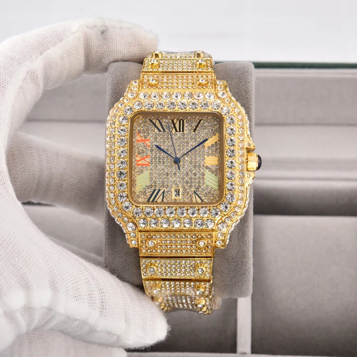 Luxury Square Diamond Watches for Men