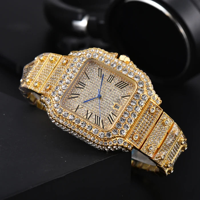 Luxury Square Diamond Watches for Men