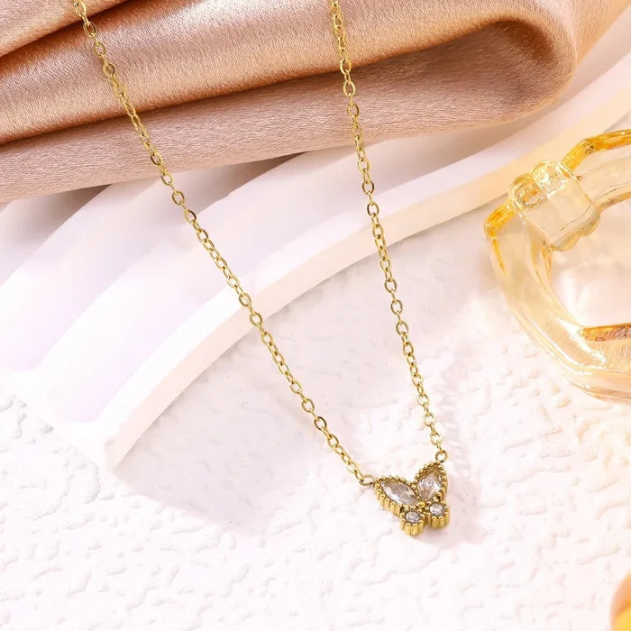 Luxury Stainless Steel Butterfly Jewelry Set