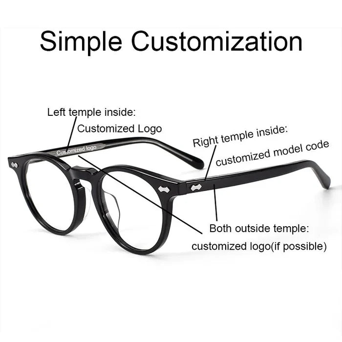 Luxury Titanium Round Eyeglasses