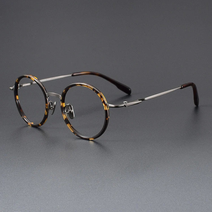 Luxury Titanium Round Eyeglasses