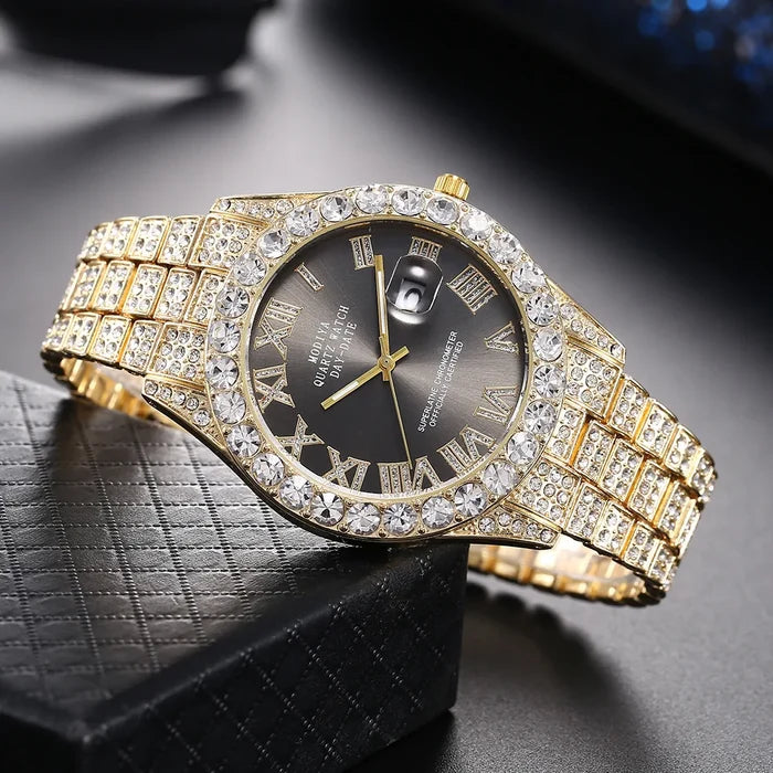 Luxury Unisex Quartz Rhinestone Watch
