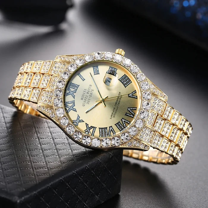 Luxury Unisex Quartz Rhinestone Watch