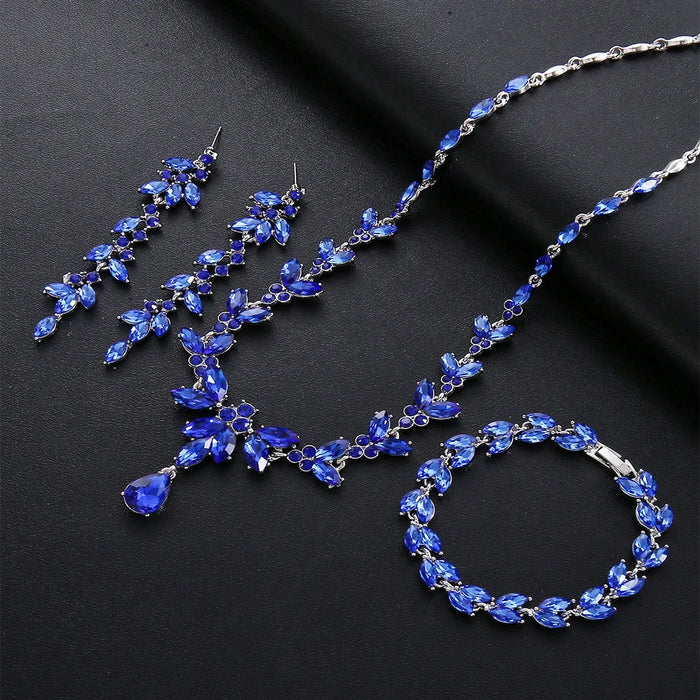 Luxury Vintage Zircon Jewelry Set for Weddings