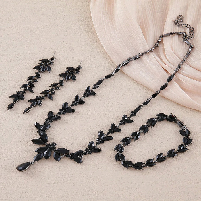 Luxury Vintage Zircon Jewelry Set for Weddings