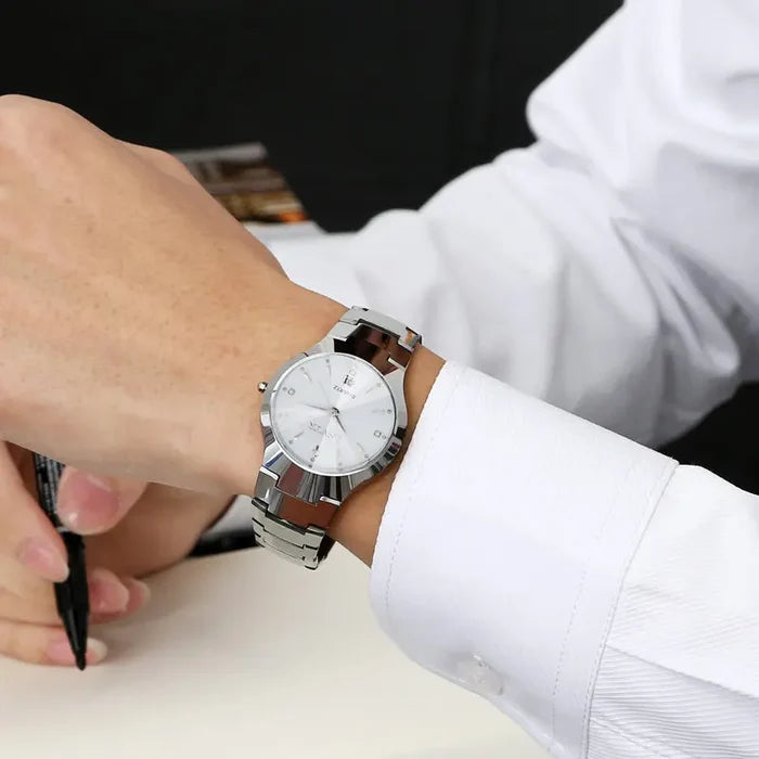 Luxury Waterproof Couple Watches - Stainless Steel