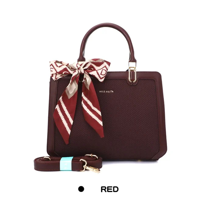Luxury Women Handbags Stylish Horizontal PU Leather Purse Daily Use