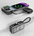 MagCharge Pro 5000mAh Magnetic Wireless Power Bank – 22.5W PD Fast Charging with Built-in Cable & Stand