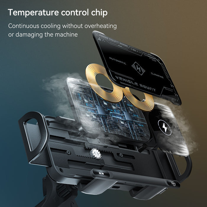 MagCharge Pro Car Mount – 15W Magnetic Wireless Charger Holder