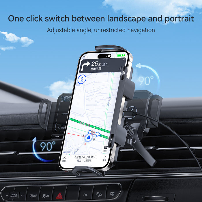 MagCharge Pro Car Mount – 15W Magnetic Wireless Charger Holder