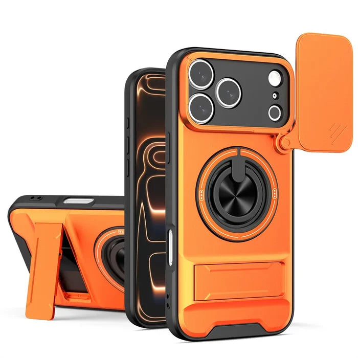 Magnetic Phone Case with Lens Protector & Stand
