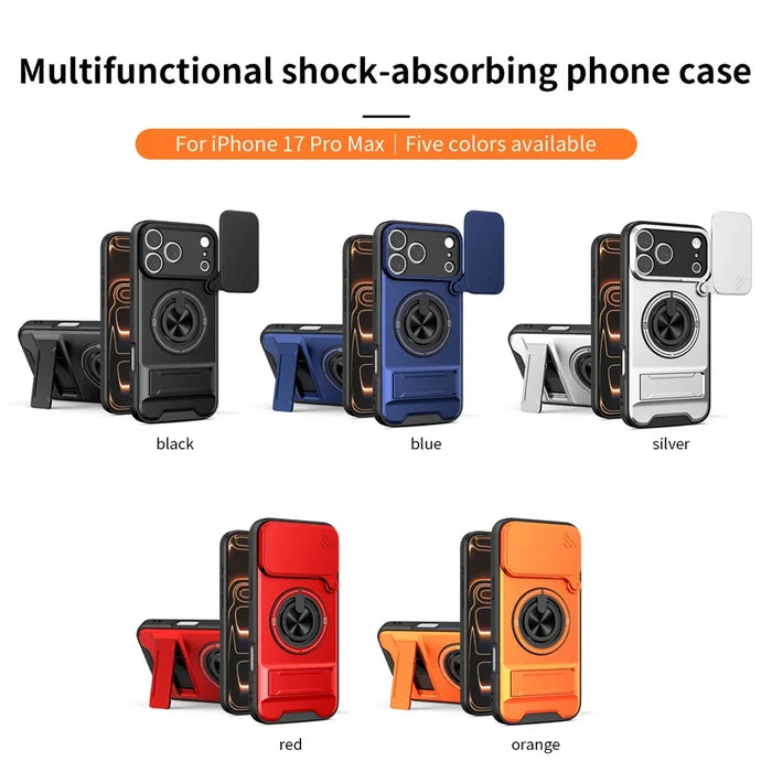 Magnetic Phone Case with Lens Protector & Stand