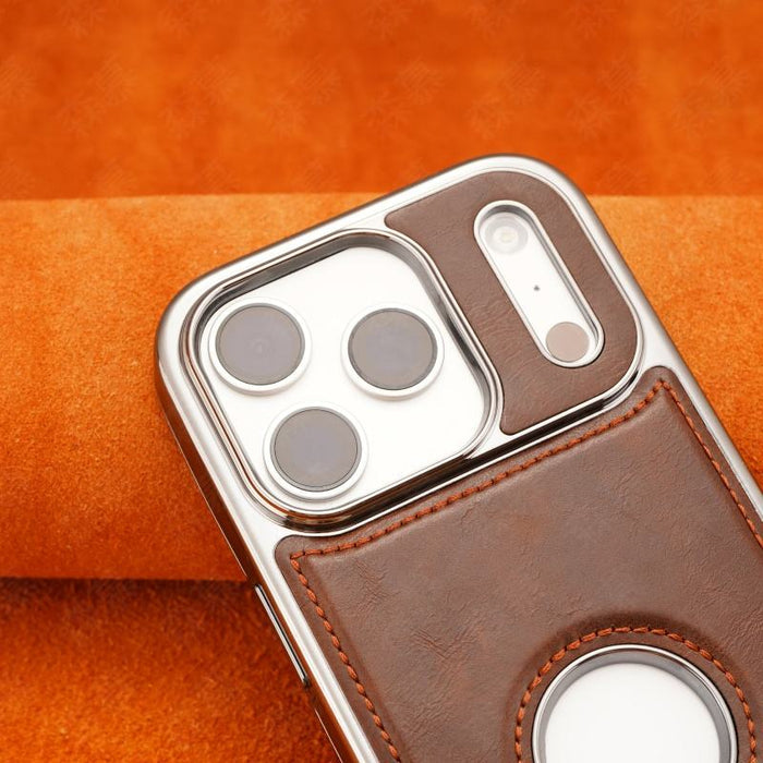 Magnetic PU Leather iPhone Case – Soft Frame, Shockproof, for iPhone 12–17 Pro Max