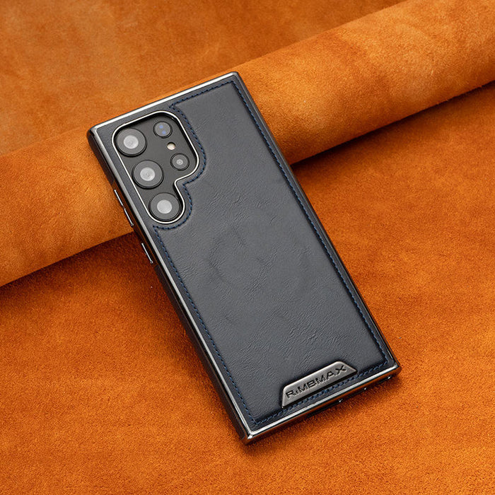 Magnetic PU Leather Phone Case for Samsung – Strong Magnetic Business Protective Cover