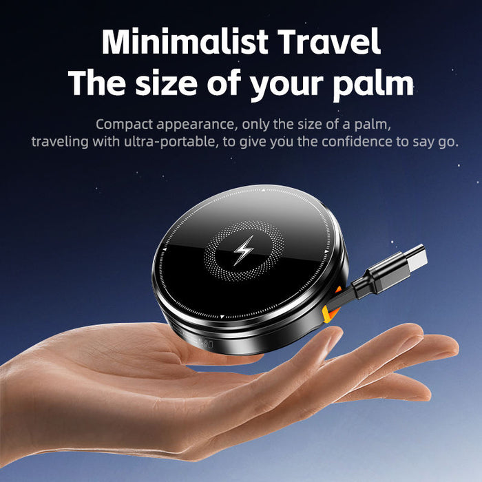 Magnetic Retractable Cable Wireless Charger