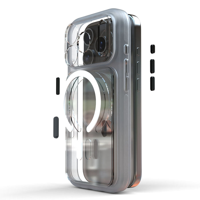 Magnetic Transparent Frame Case for iPhone