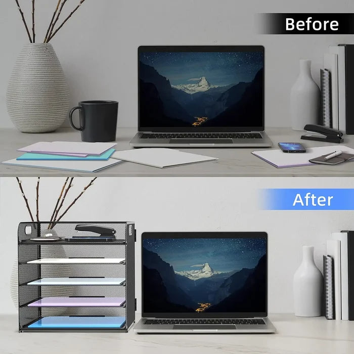 Manufacture Modern Multifunction Metal Mesh Desk File Letter