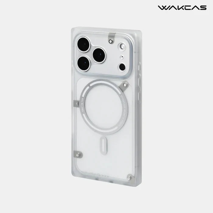Matte Semi-Transparent Magnetic Square Case for iPhone