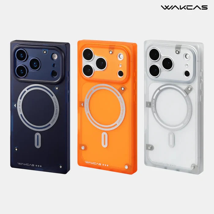 Matte Semi-Transparent Magnetic Square Case for iPhone