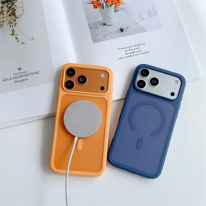 Matte Skin Feel Magnetic Case for iPhone