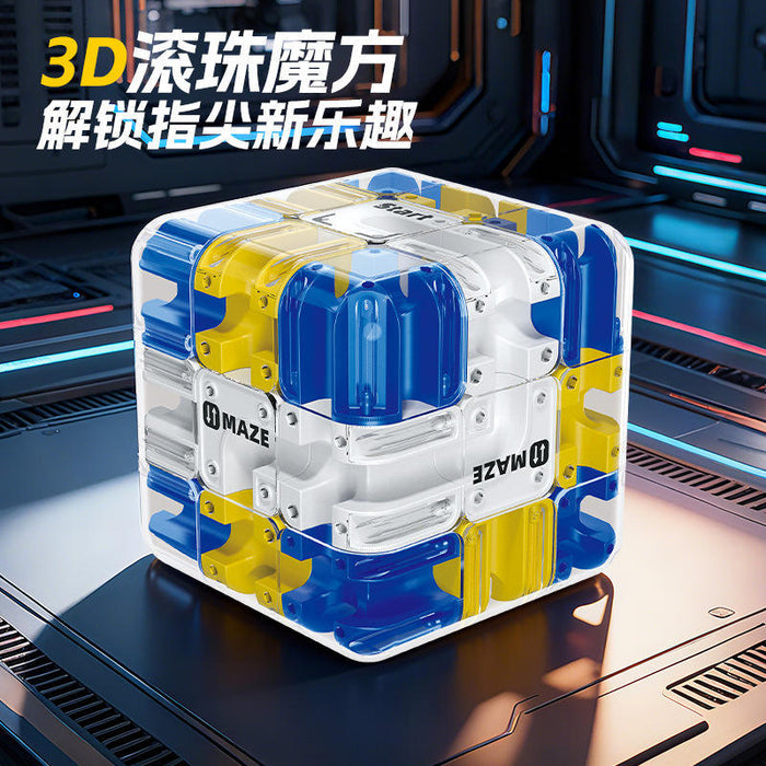 MazeRoll 3D Puzzle Cube – Rolling Ball Maze Brain Teaser Toy