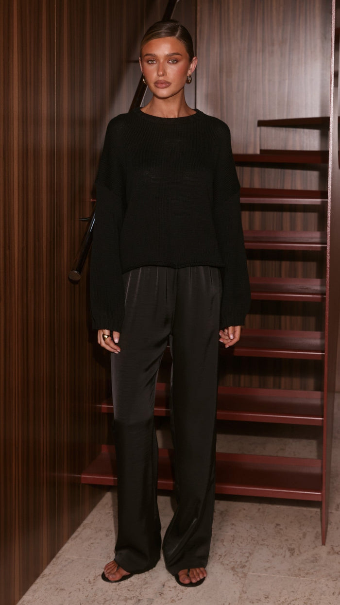 Melbourne Knit Jumper - Black