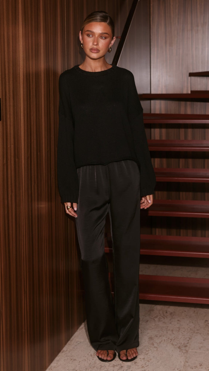 Melbourne Knit Jumper - Black