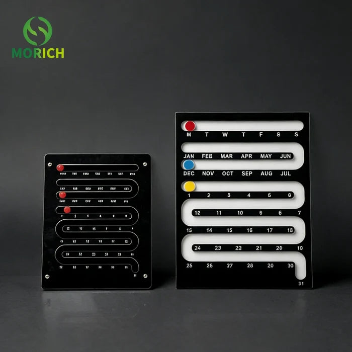 Memphis Style Acrylic Perpetual Calendar