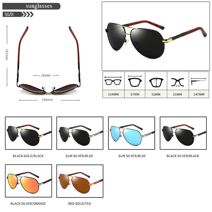 Men's Alloy Framed Polarized Toad Sunglasses
