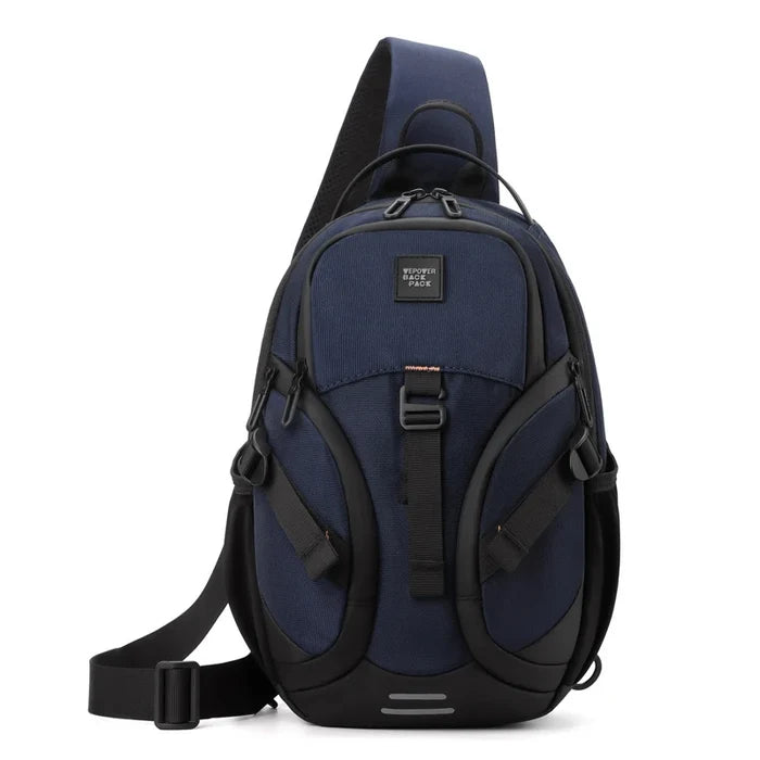 Men's Fashion Nylon Crossbody Chest Sling Bag for Travel Jogging