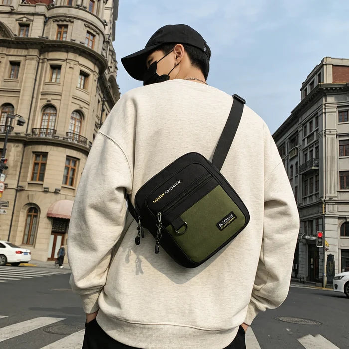Men's Minimalist Chest Waterproof Outdoor Backpack Geometric Bag