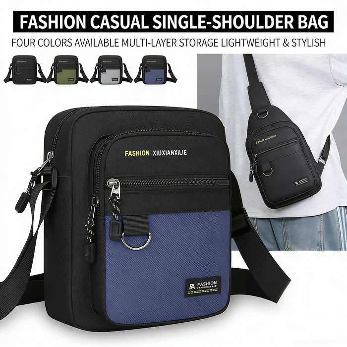 Men's Minimalist Chest Waterproof Outdoor Backpack Geometric Bag
