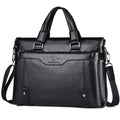 Men’s PU Leather Laptop Bag – Business Office Shoulder Briefcase & Handbag for Professionals