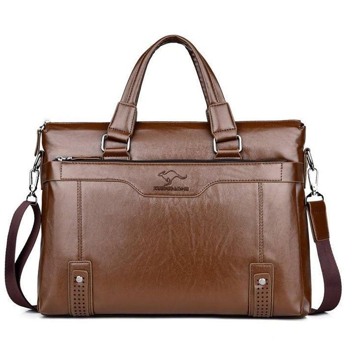 Men’s PU Leather Laptop Bag – Business Office Shoulder Briefcase & Handbag for Professionals
