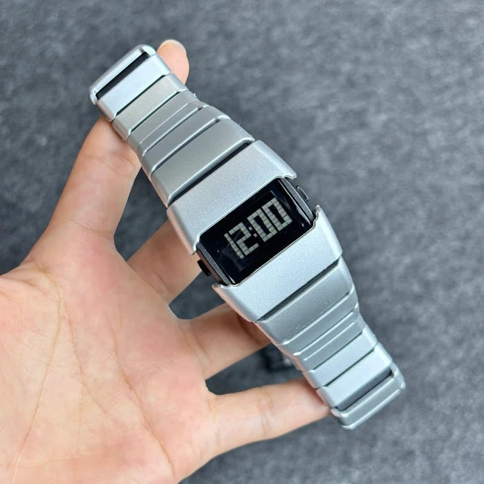 Men's Retro Y2K Block Digital Display Square Watch