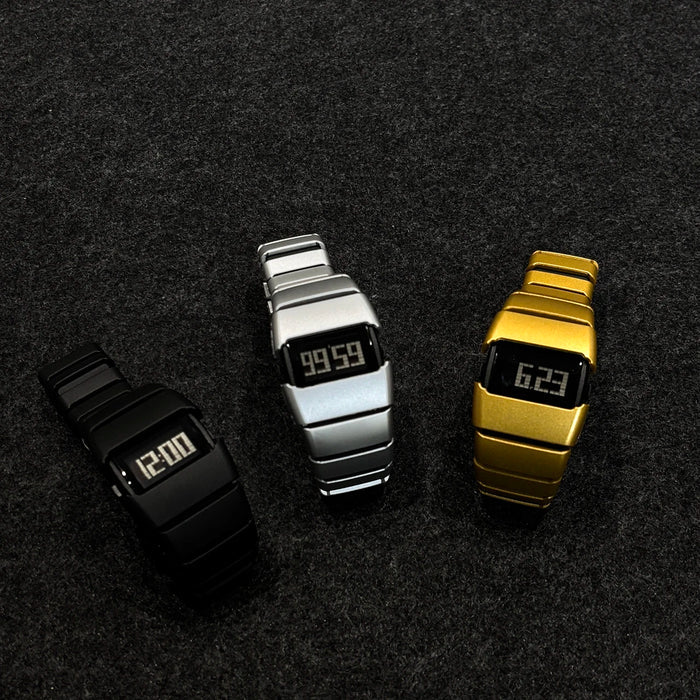 Men's Retro Y2K Block Digital Display Square Watch