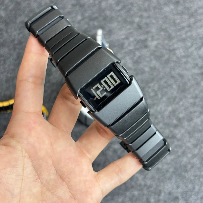 Men's Retro Y2K Block Digital Display Square Watch