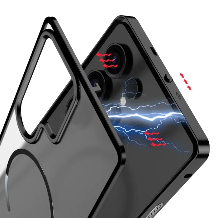 Metal Border Frosted PC Backplate Phone Case, For Samsung