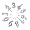 Metal Gold And Ivory 0-9 Number Metal candle Use In Birthday Cake Wedding Cake