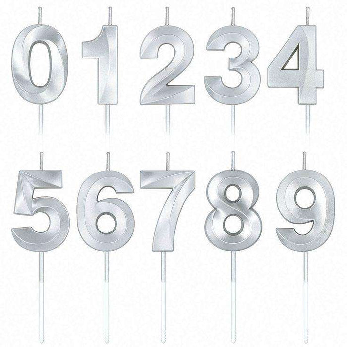 Metal Gold And Ivory 0-9 Number Metal candle Use In Birthday Cake Wedding Cake