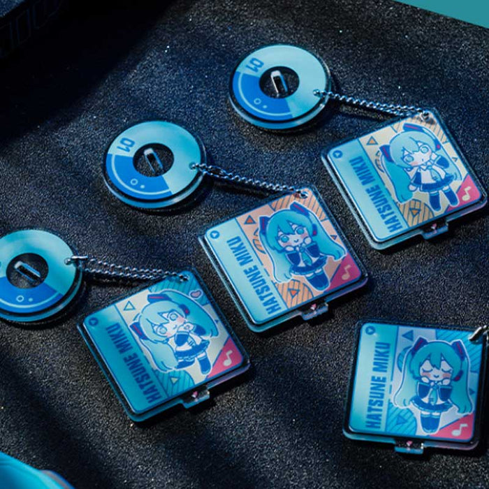 Miku Acrylic Charm Standee, Perfect Gift: teal, blue Hatsune Miku character, kawaii cartoon style